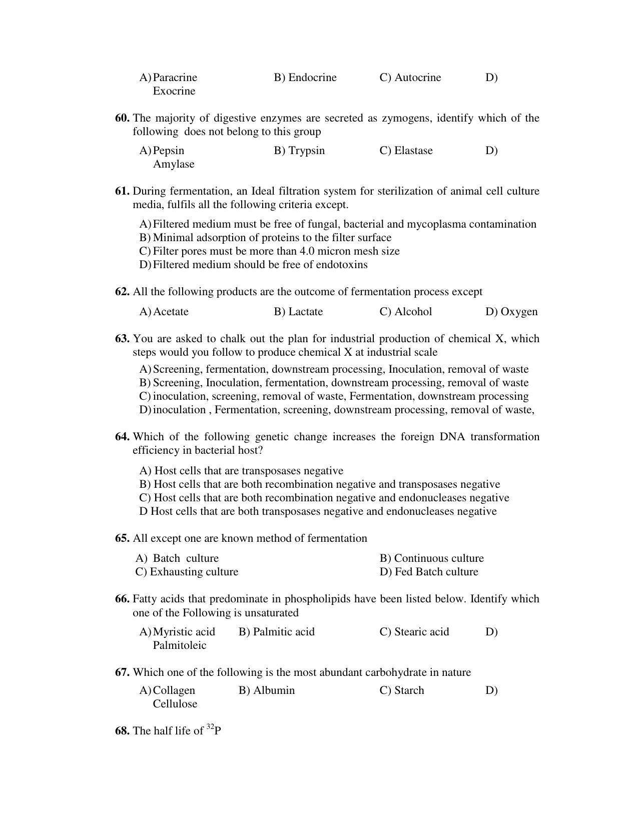 PU CET PG 2017 Question Paper - Page 250