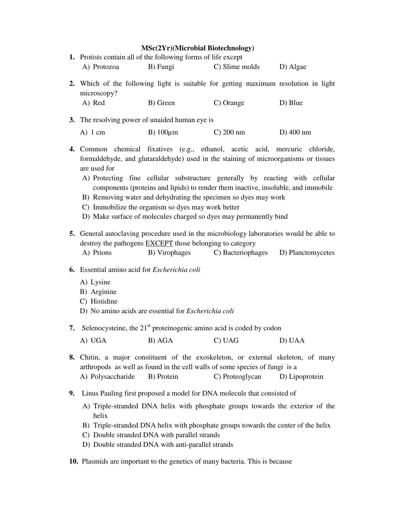PU CET PG 2017 Question Paper - Page 252
