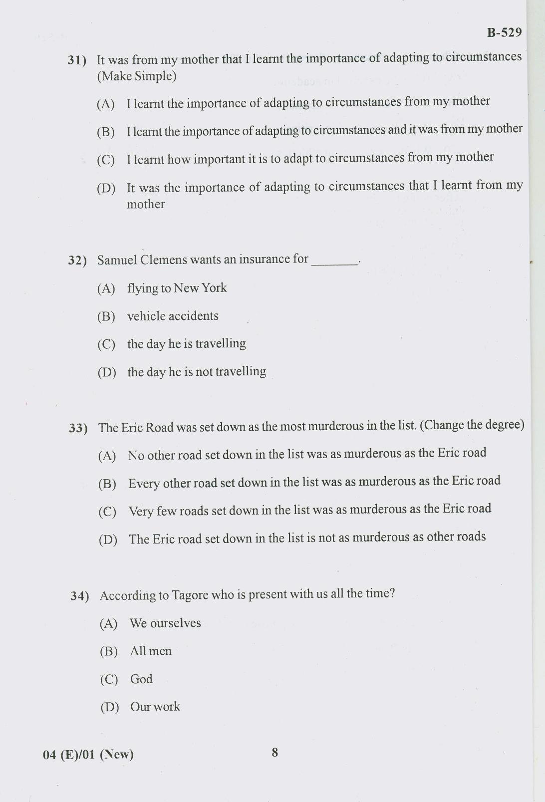 Gujarat Board Class 10th Question Paper 2018 - 04 (English F.L) English New Course ( 10th ENG MED) - Page 8