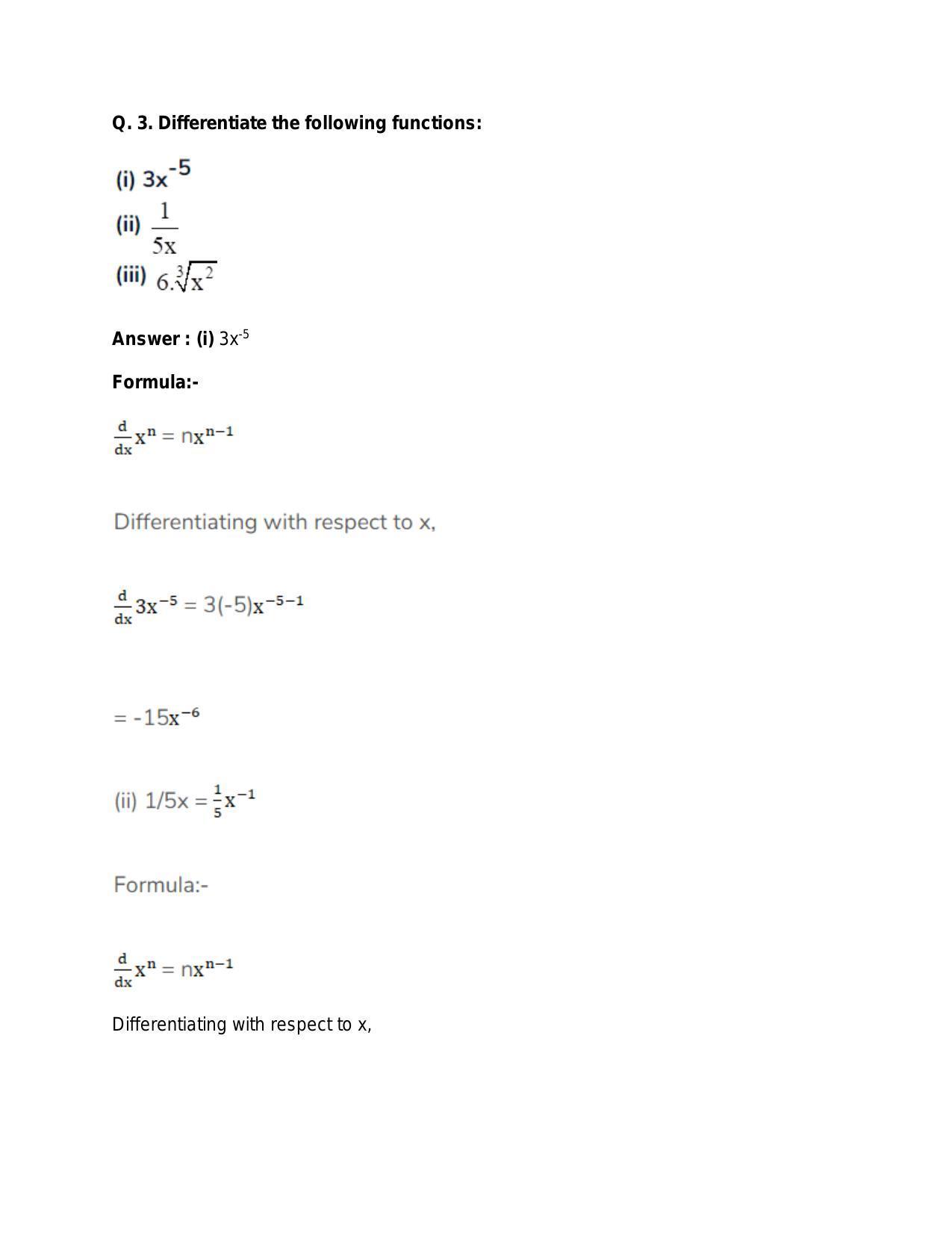 Chapter 28: Differentiation: RS Aggarwal Class 11 Solutions - Page 4