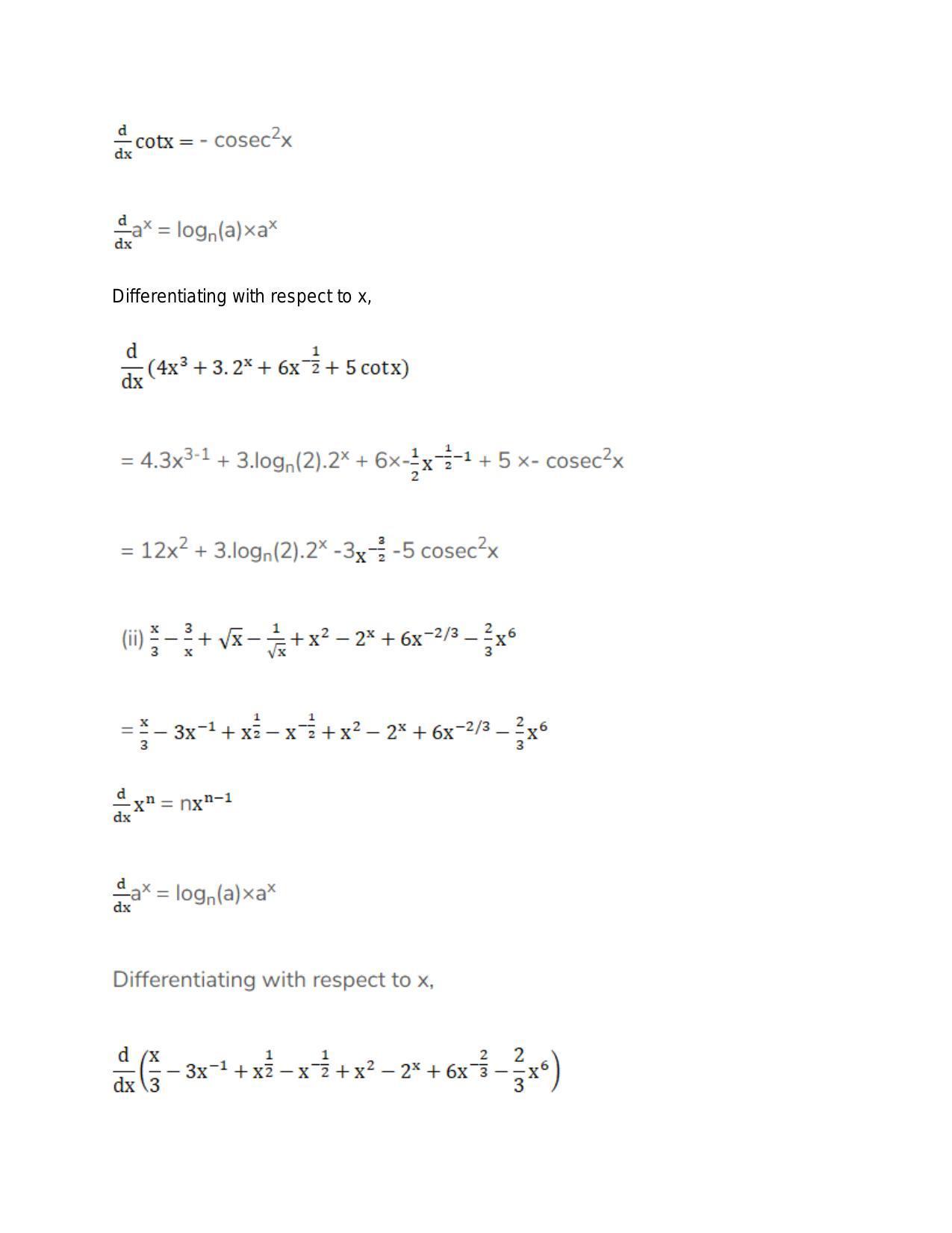 Chapter 28: Differentiation: RS Aggarwal Class 11 Solutions - Page 8