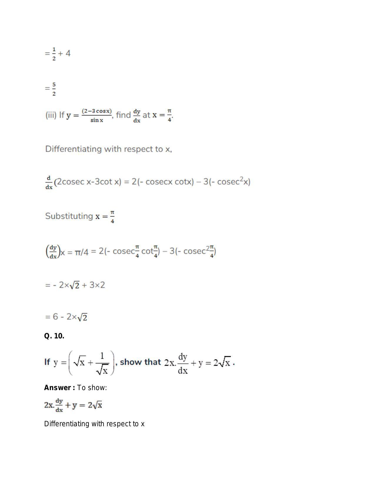 Chapter 28: Differentiation: RS Aggarwal Class 11 Solutions - Page 20