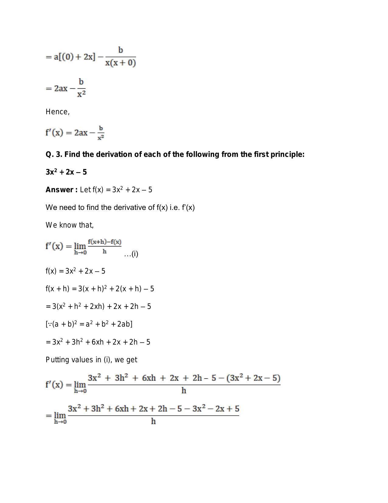 Chapter 28: Differentiation: RS Aggarwal Class 11 Solutions - Page 26