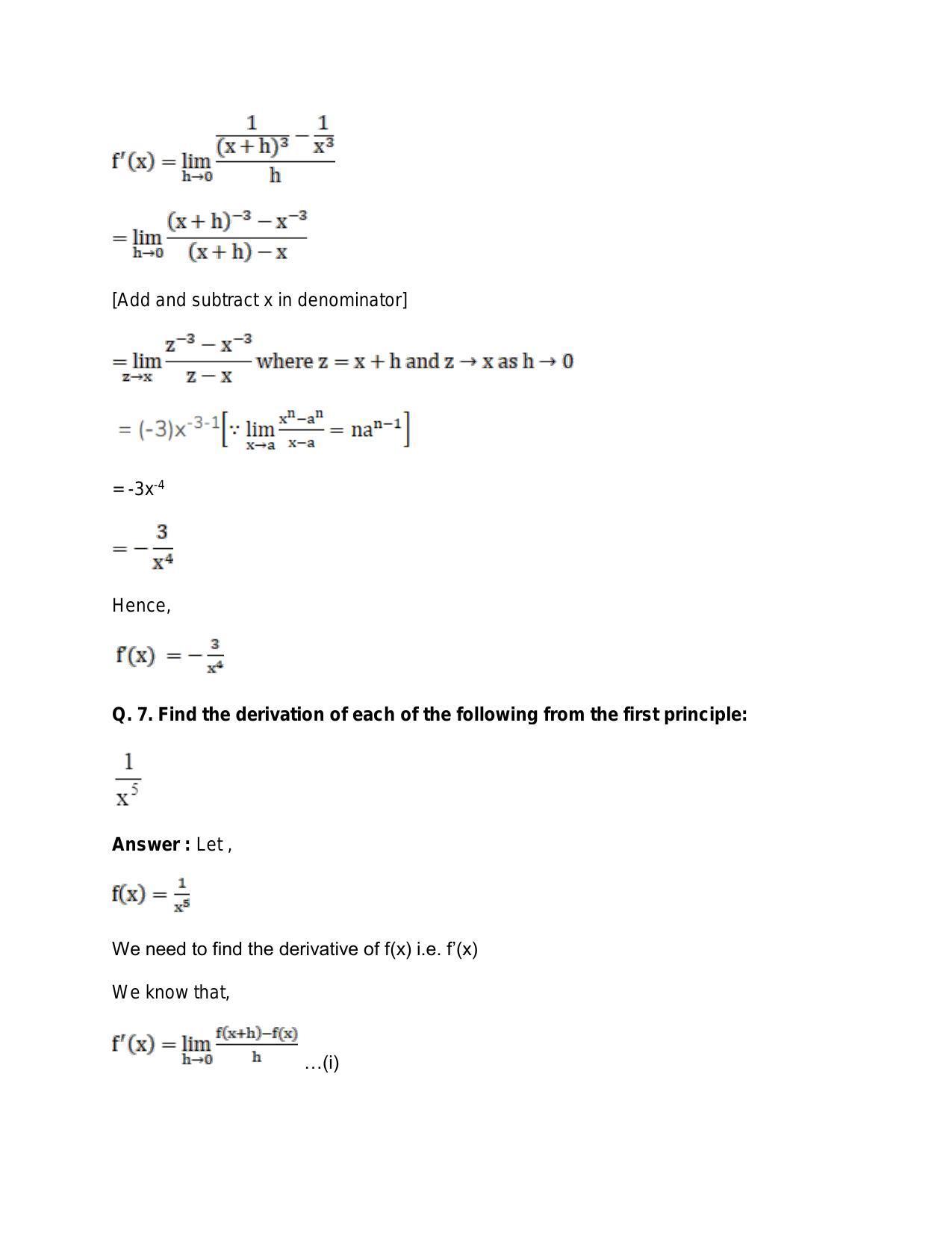 Chapter 28: Differentiation: RS Aggarwal Class 11 Solutions - Page 30