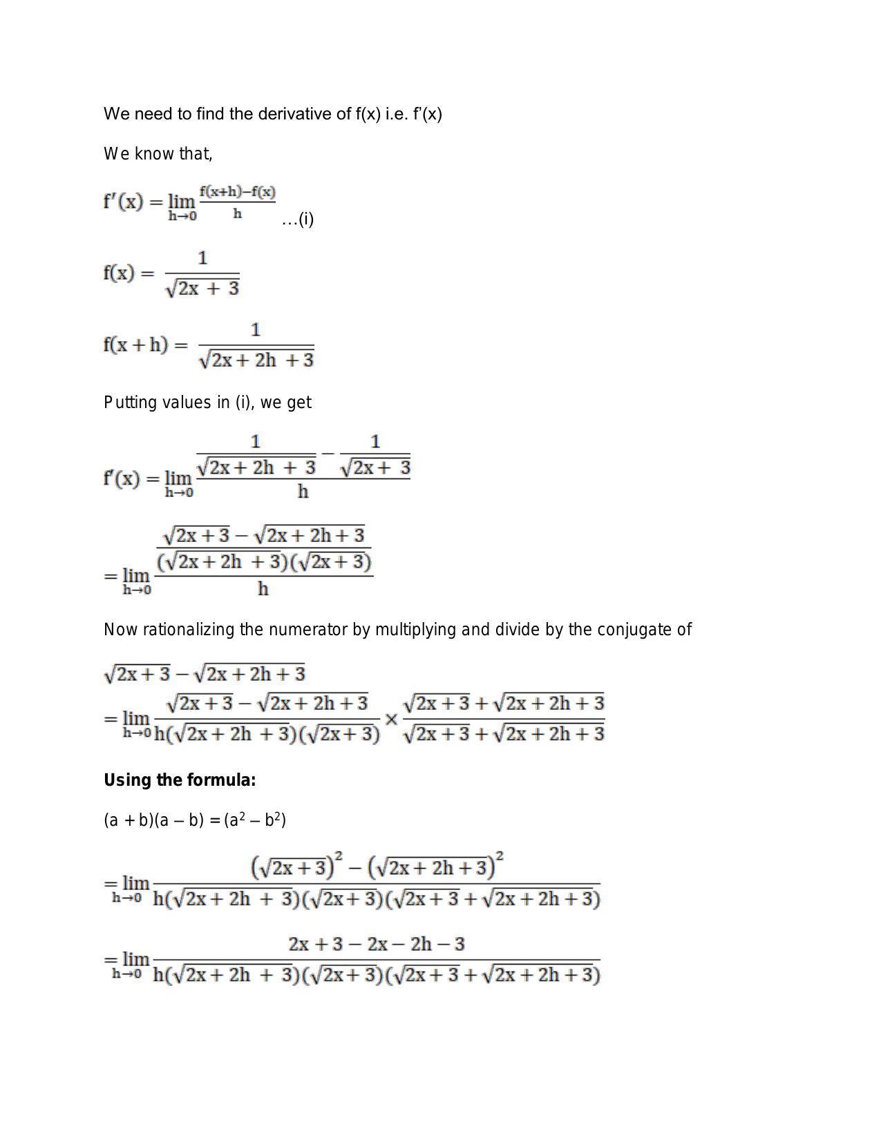 Chapter 28: Differentiation: RS Aggarwal Class 11 Solutions - Page 37