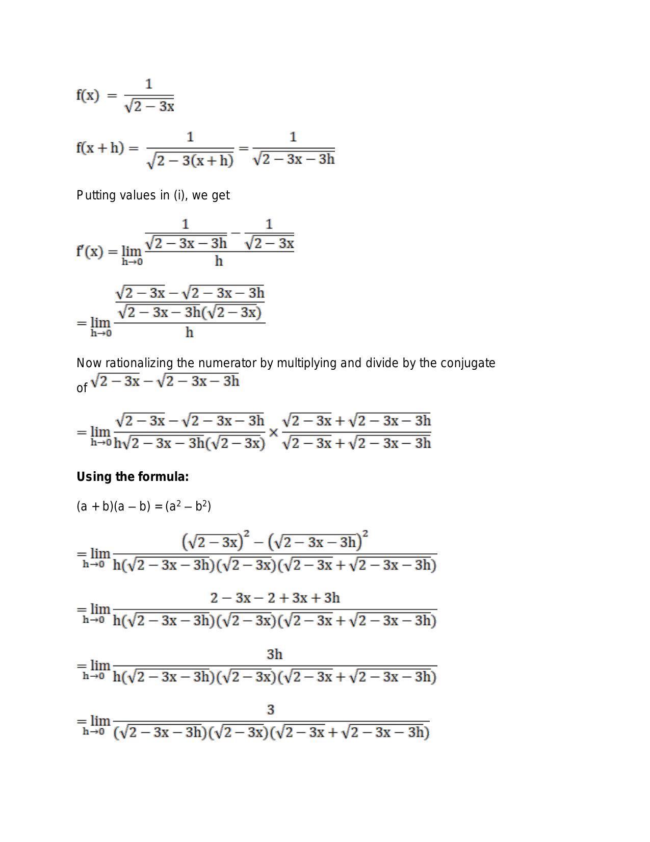 Chapter 28: Differentiation: RS Aggarwal Class 11 Solutions - Page 41