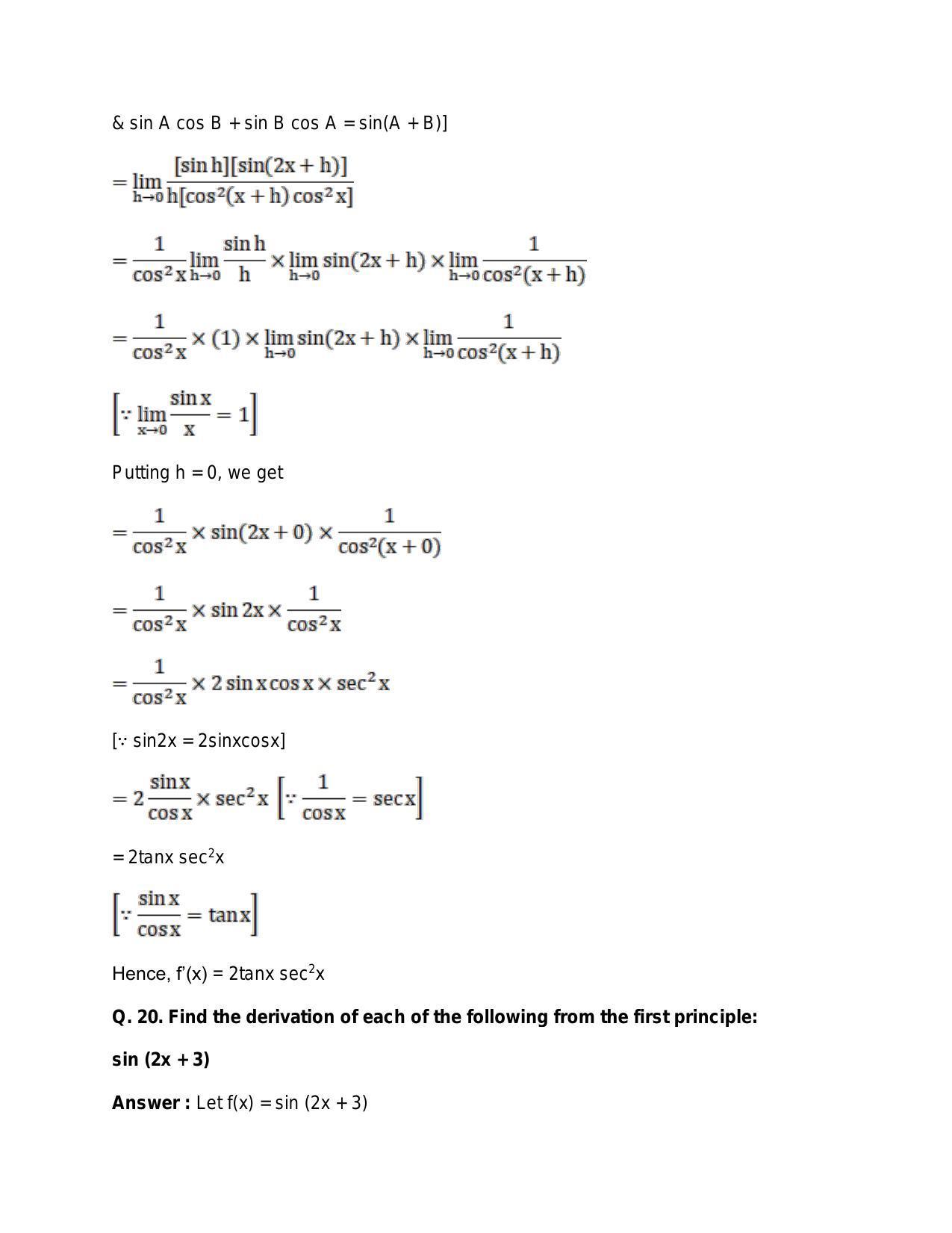 Chapter 28: Differentiation: RS Aggarwal Class 11 Solutions - Page 53