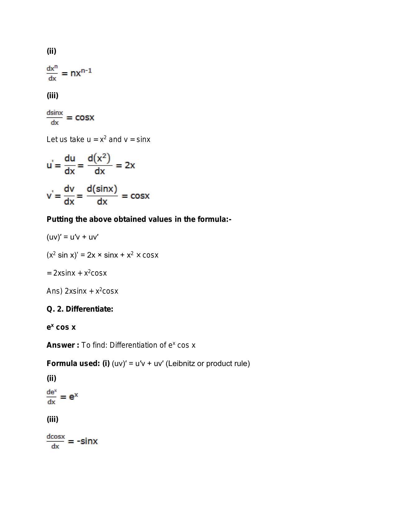 Chapter 28: Differentiation: RS Aggarwal Class 11 Solutions - Page 57