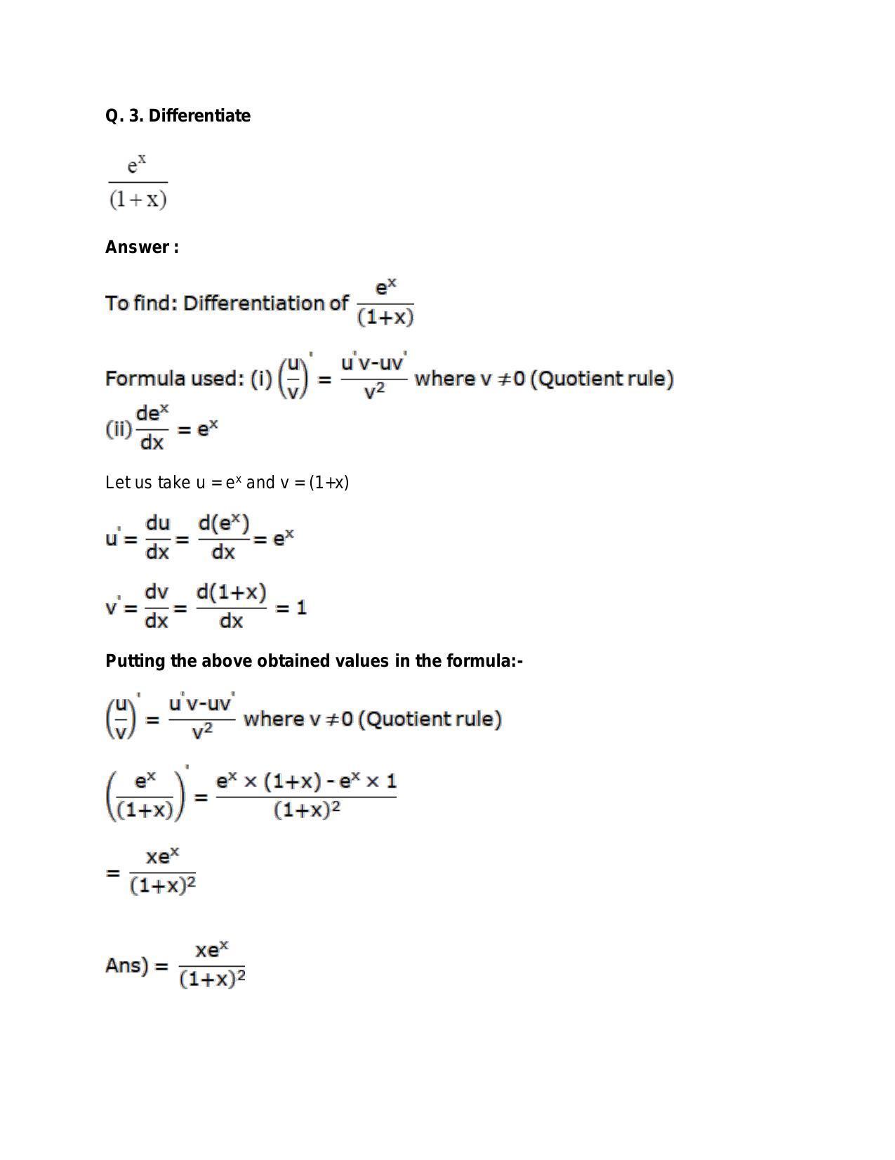 Chapter 28: Differentiation: RS Aggarwal Class 11 Solutions - Page 70