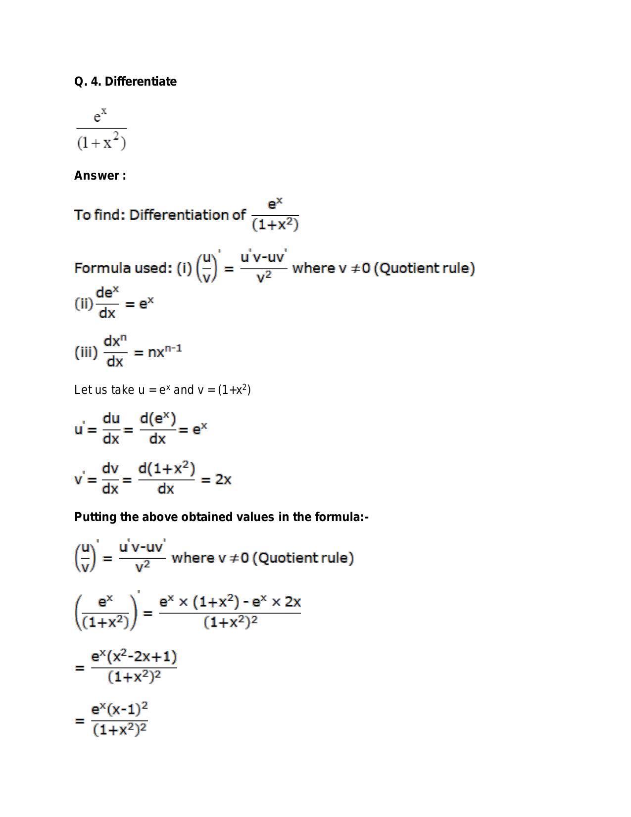 Chapter 28: Differentiation: RS Aggarwal Class 11 Solutions - Page 71