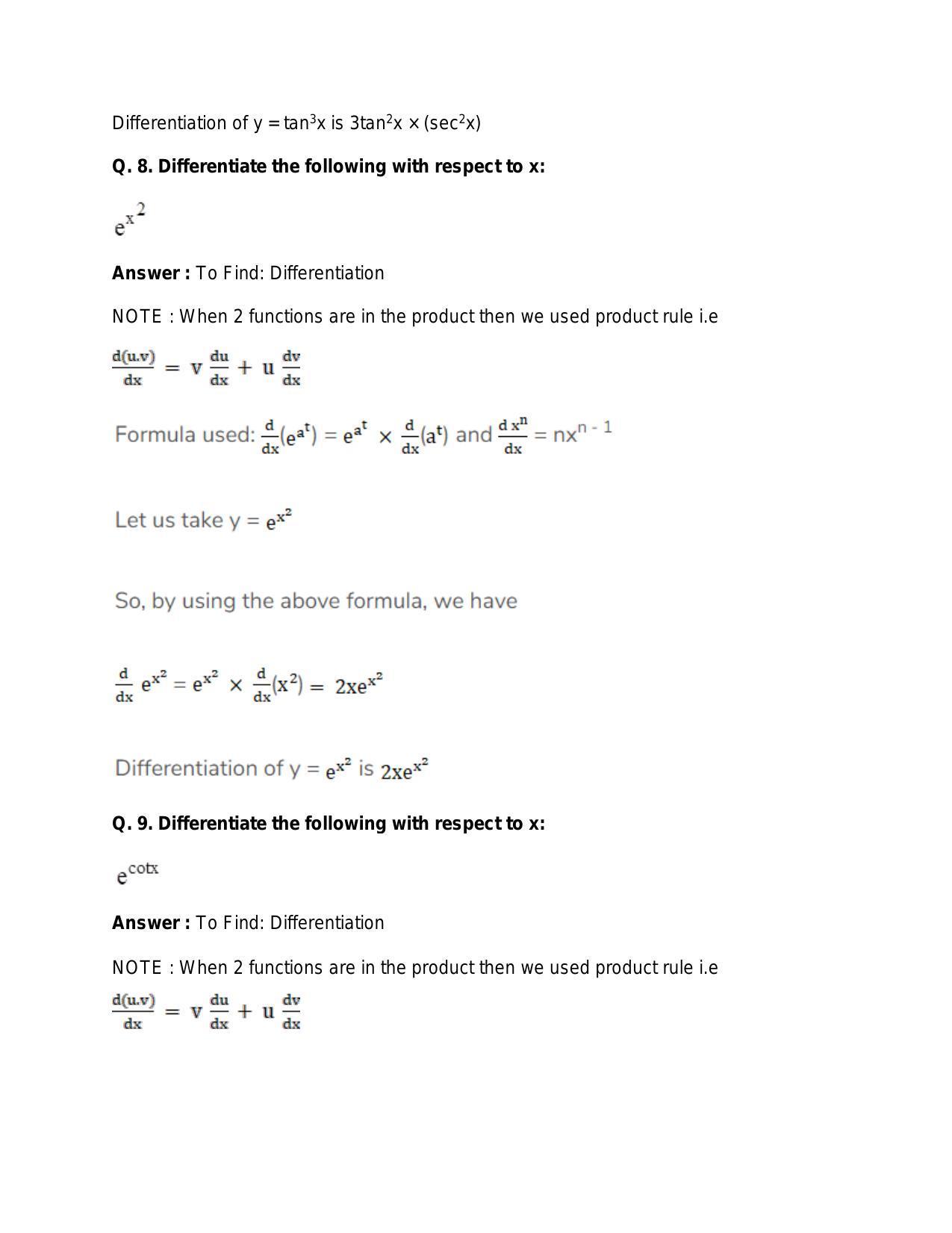 Chapter 28: Differentiation: RS Aggarwal Class 11 Solutions - Page 104