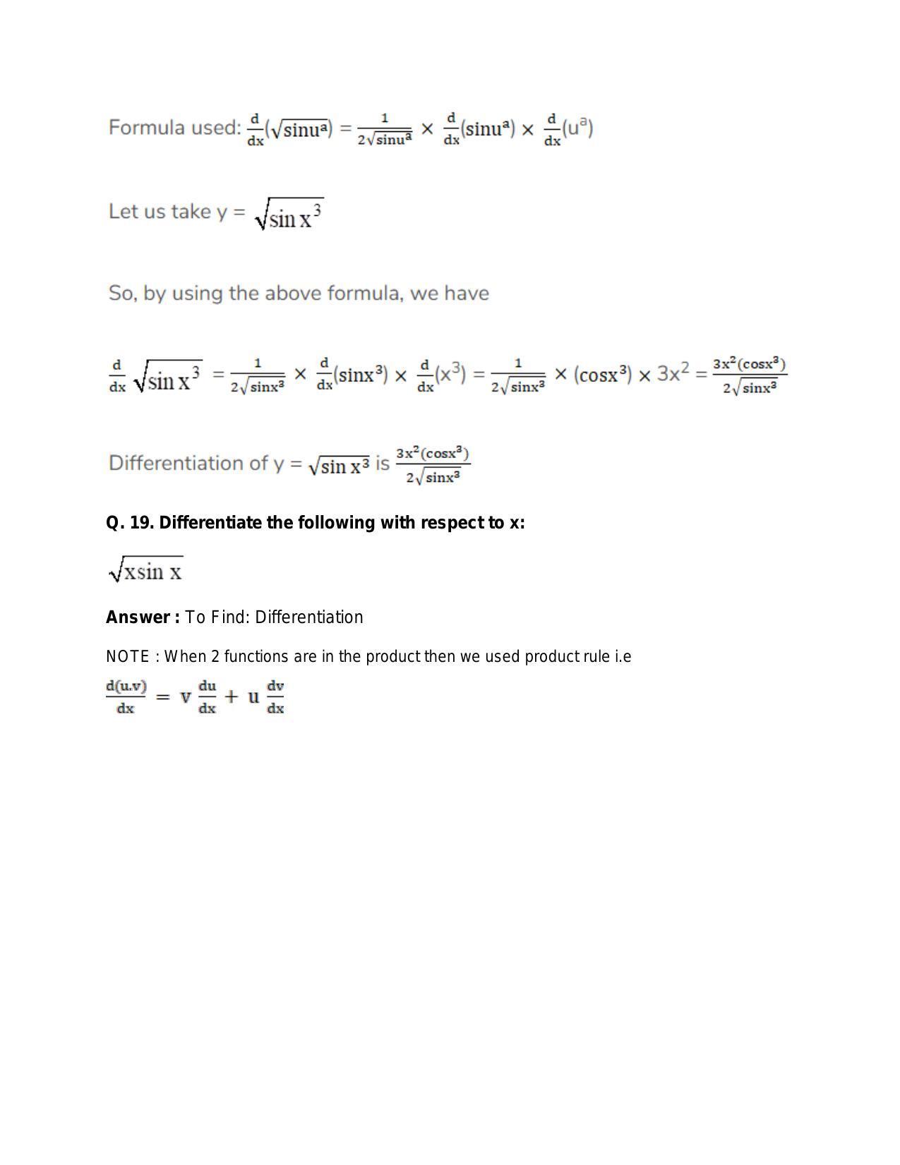 Chapter 28: Differentiation: RS Aggarwal Class 11 Solutions - Page 111