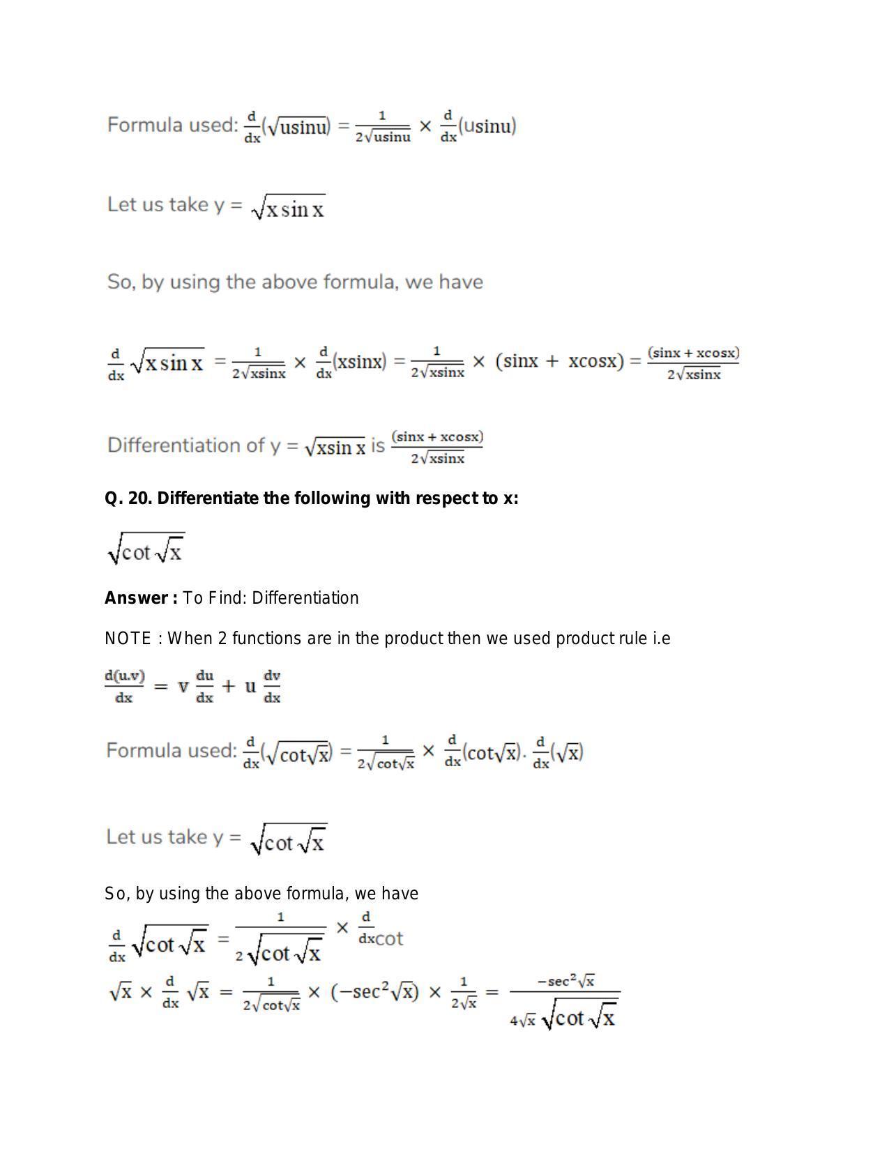 Chapter 28: Differentiation: RS Aggarwal Class 11 Solutions - Page 112