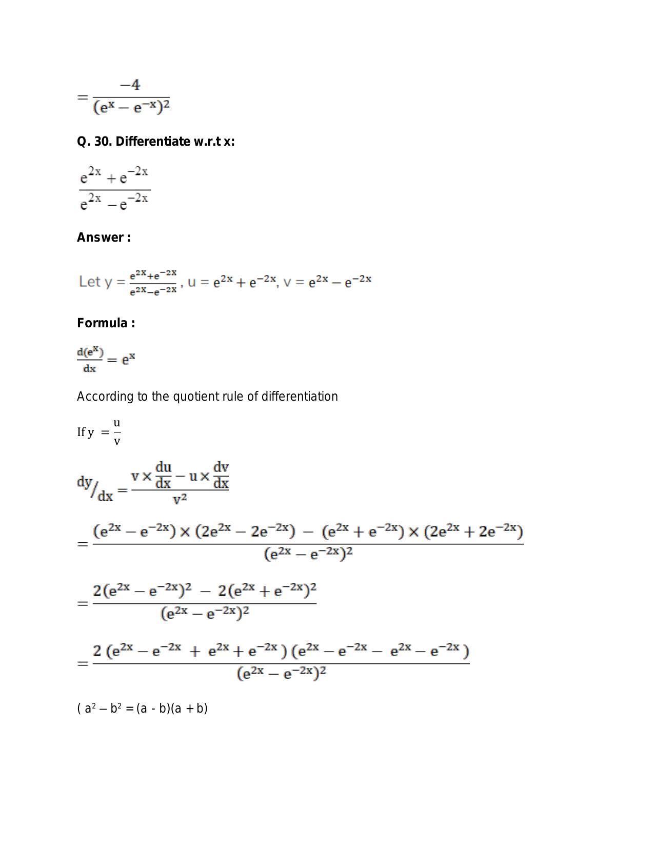 Chapter 28: Differentiation: RS Aggarwal Class 11 Solutions - Page 118