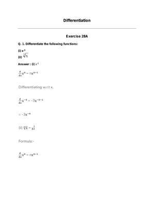 Chapter 28: Differentiation: RS Aggarwal Class 11 Solutions