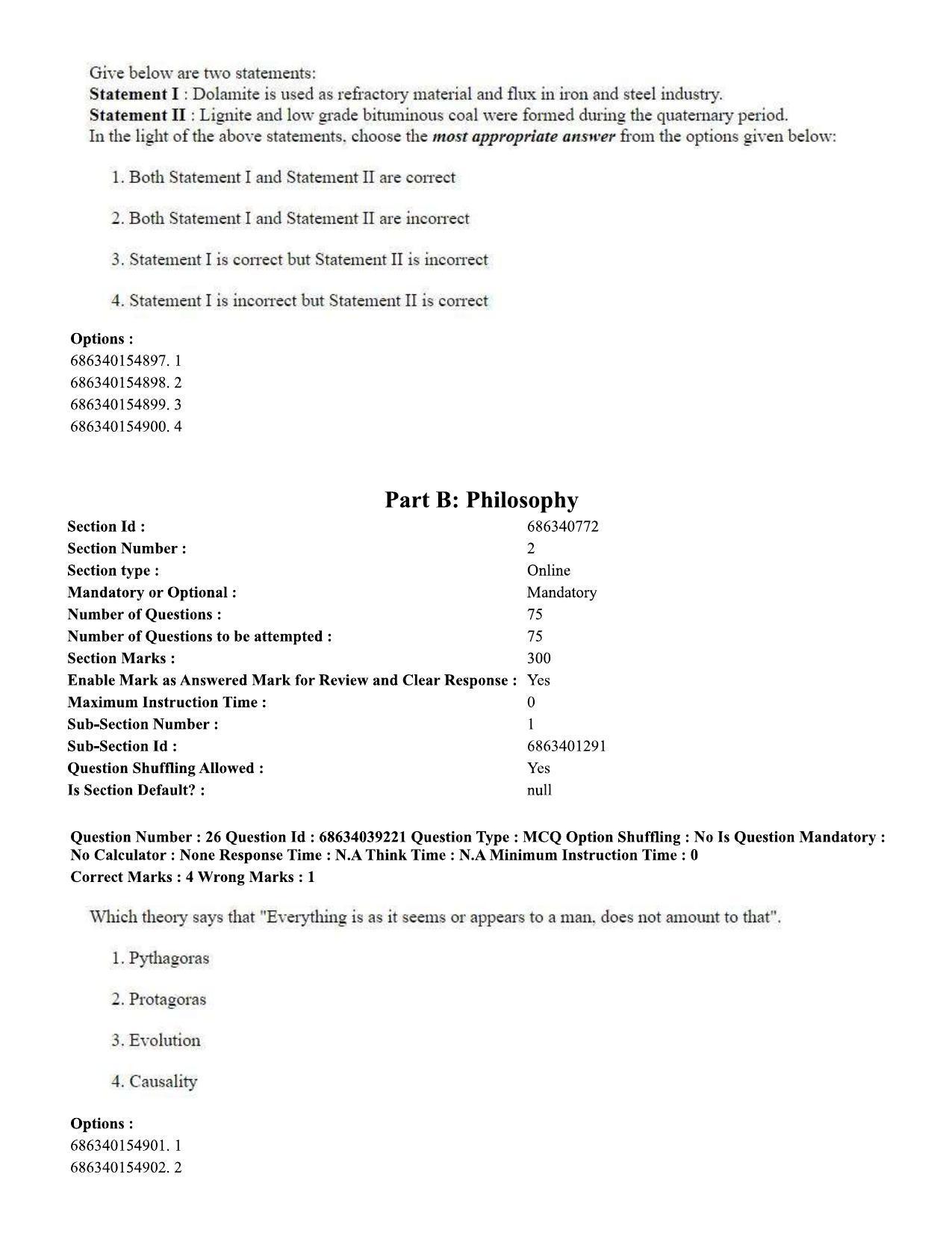 CUET PG 2023: HUQP16 – Philosophy (Eng) - Shift 2 (25-06-2023) Question Paper - Page 27