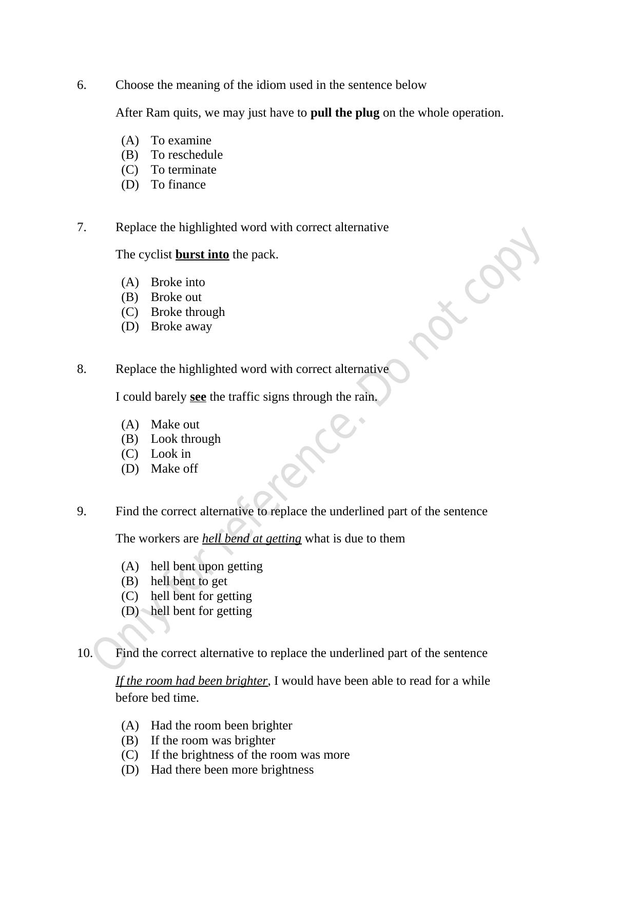 CUSAT CAT 2021 IP IPR (Ph.D) Question Paper - Page 2