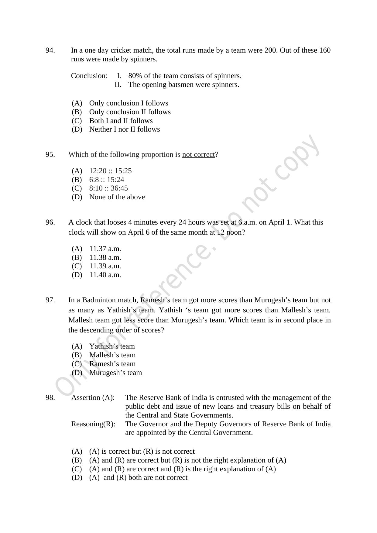 CUSAT CAT 2021 IP IPR (Ph.D) Question Paper - Page 23