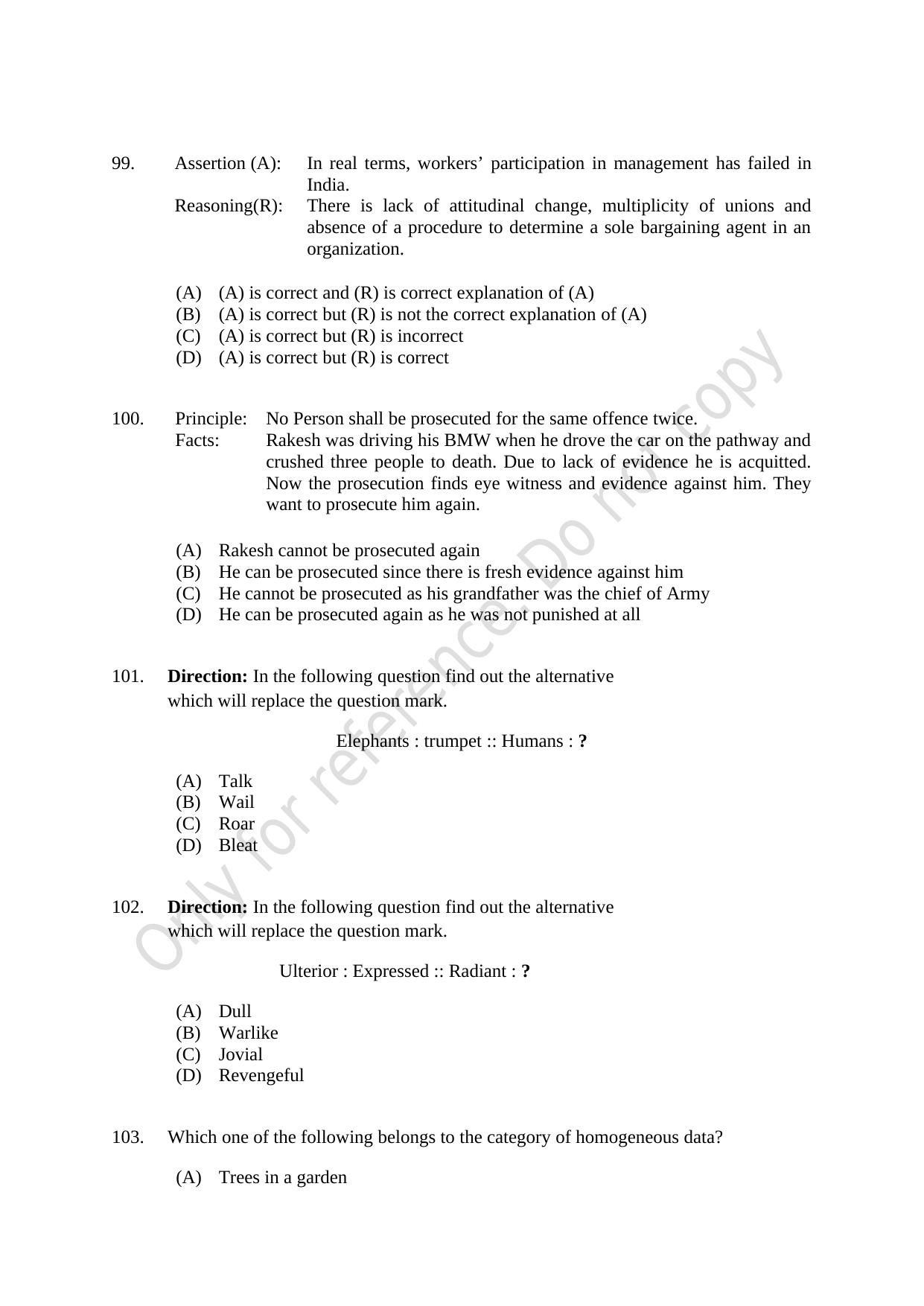 CUSAT CAT 2021 IP IPR (Ph.D) Question Paper - Page 24