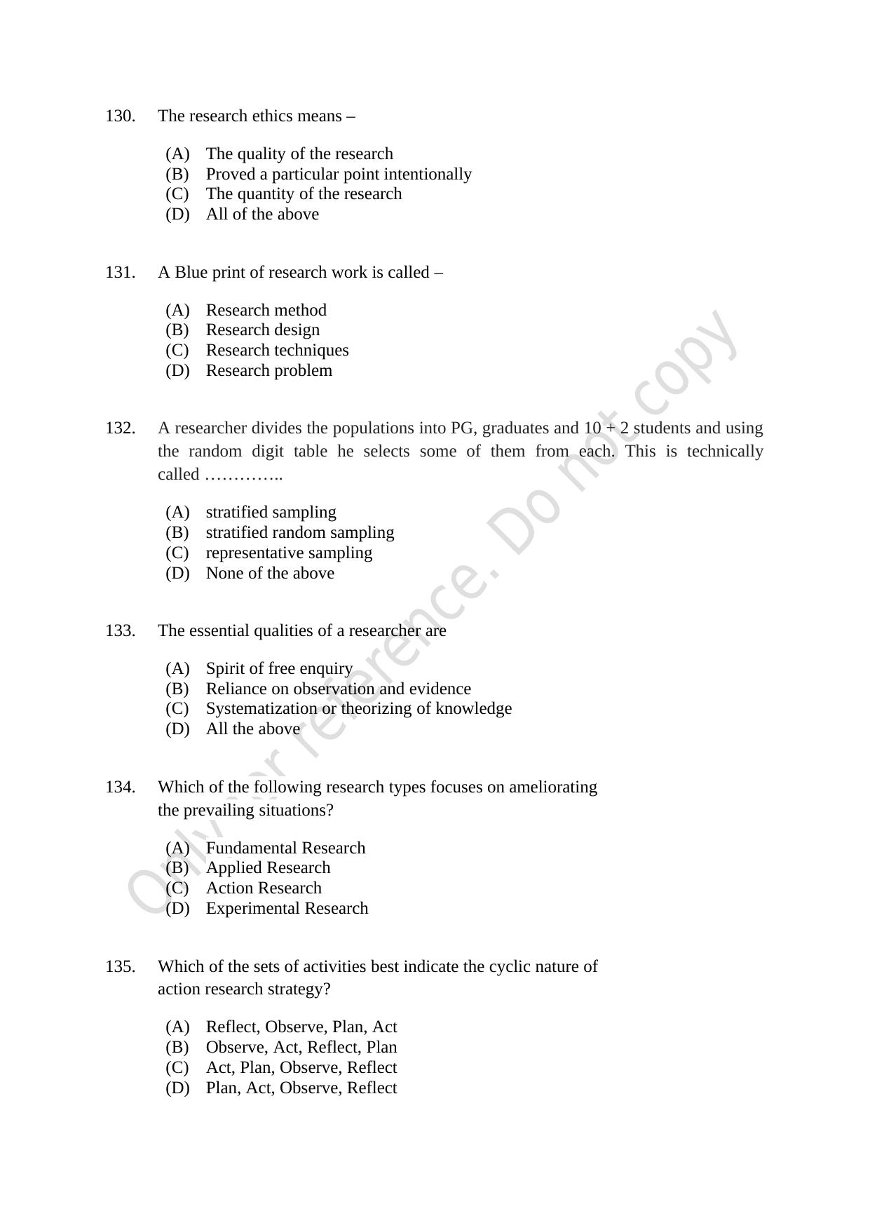 CUSAT CAT 2021 IP IPR (Ph.D) Question Paper - Page 31