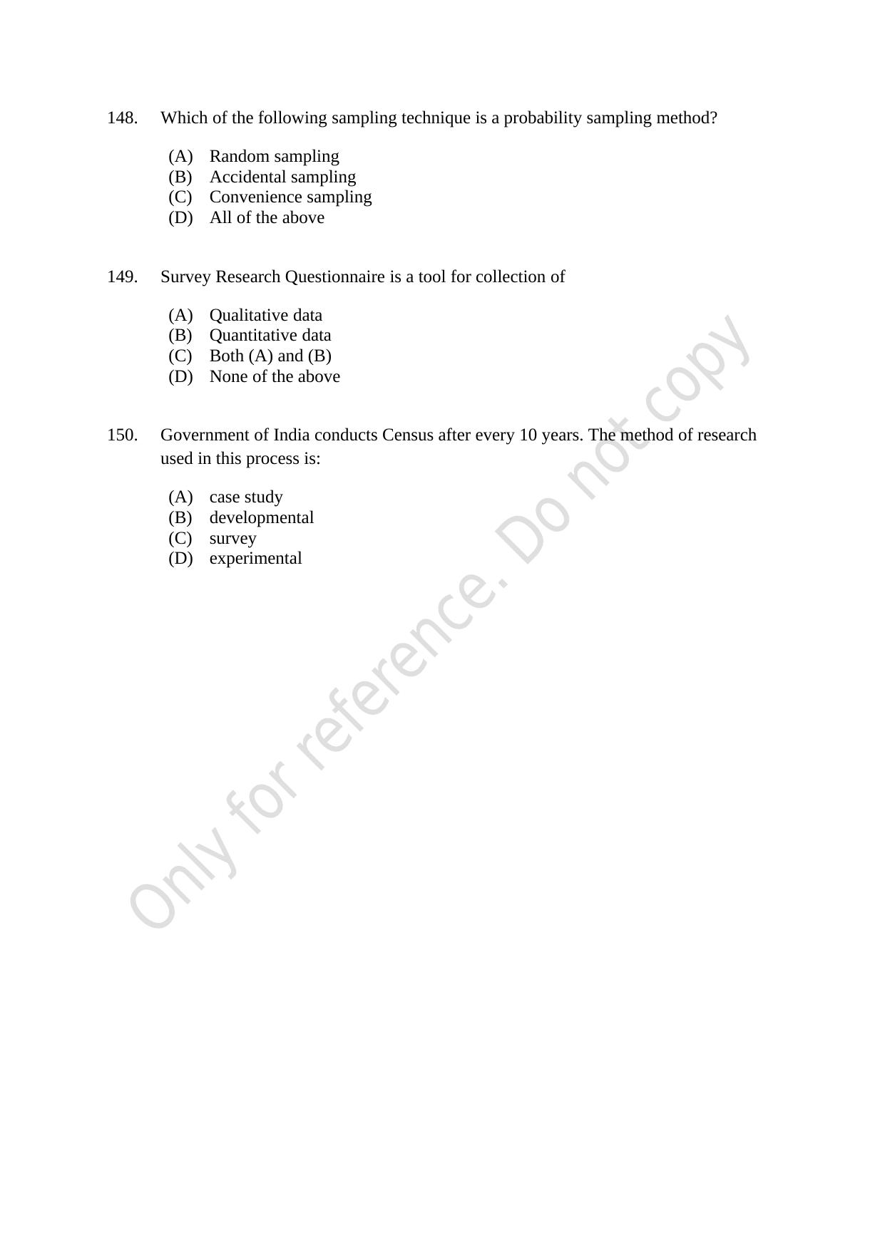 CUSAT CAT 2021 IP IPR (Ph.D) Question Paper - Page 34