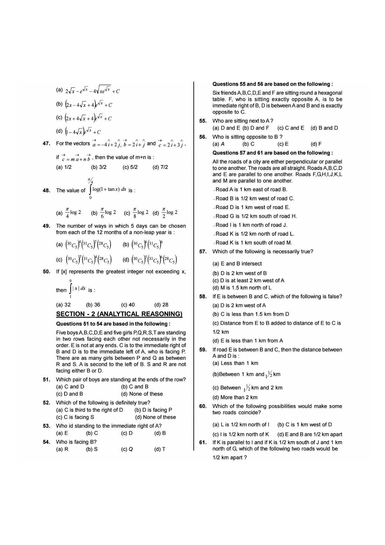 NIMCET 2014 Question Paper - Page 4