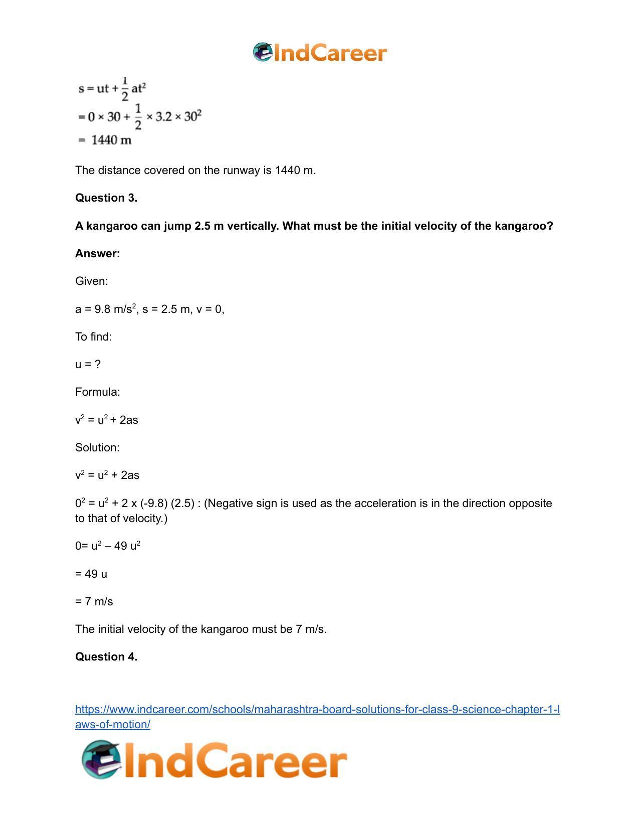 Maharashtra Board Solutions for Class 9- Science: Chapter 1- Laws of Motion - Page 38