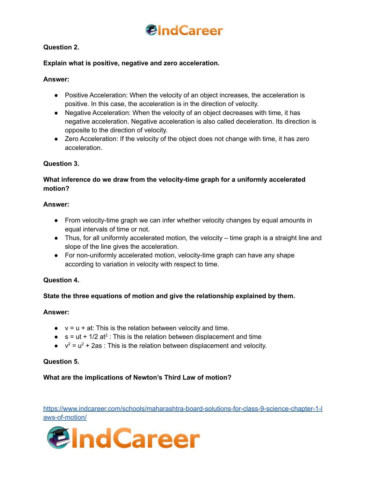 Maharashtra Board Solutions for Class 9- Science: Chapter 1- Laws of Motion - Page 41