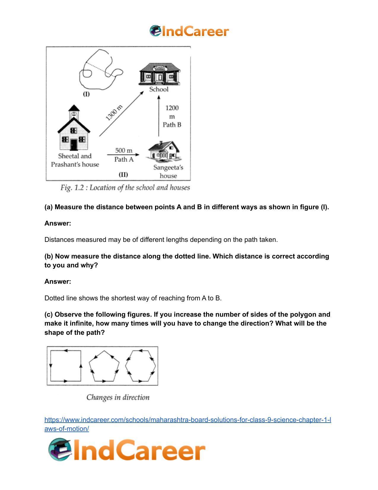 Maharashtra Board Solutions for Class 9- Science: Chapter 1- Laws of Motion - Page 45