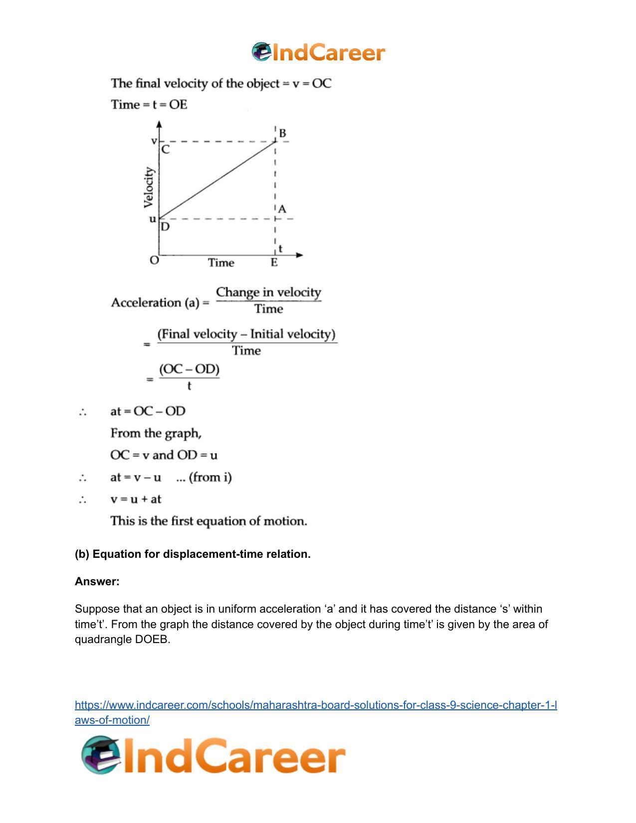 Maharashtra Board Solutions for Class 9- Science: Chapter 1- Laws of Motion - Page 57