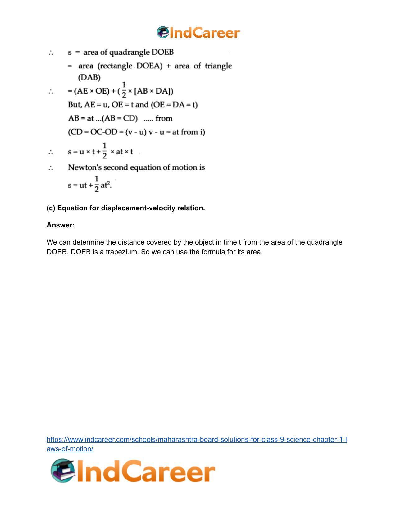 Maharashtra Board Solutions for Class 9- Science: Chapter 1- Laws of Motion - Page 58