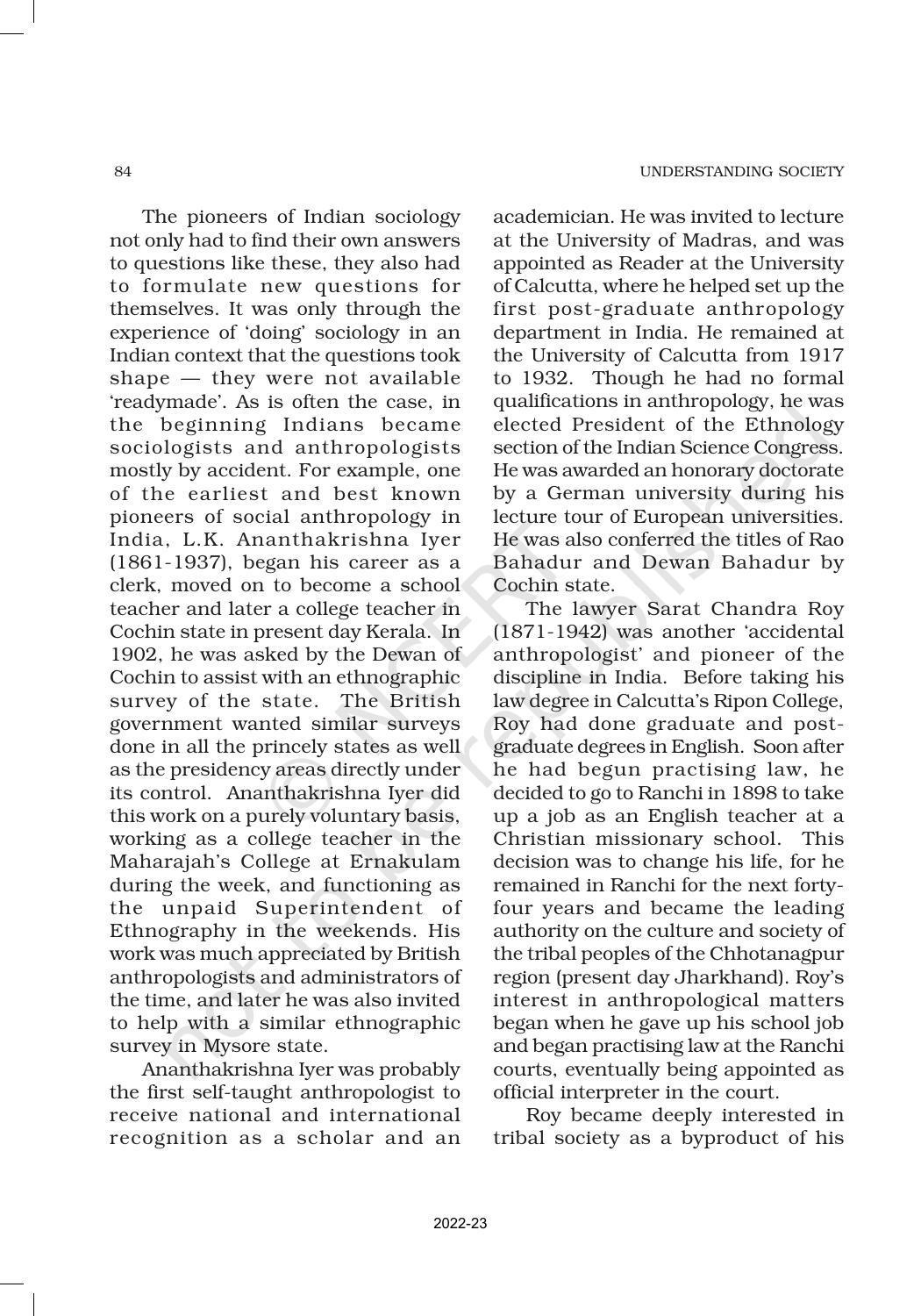 NCERT Book for Class 11 Sociology (Part-II) Chapter 5 Indian Sociologists - Page 2