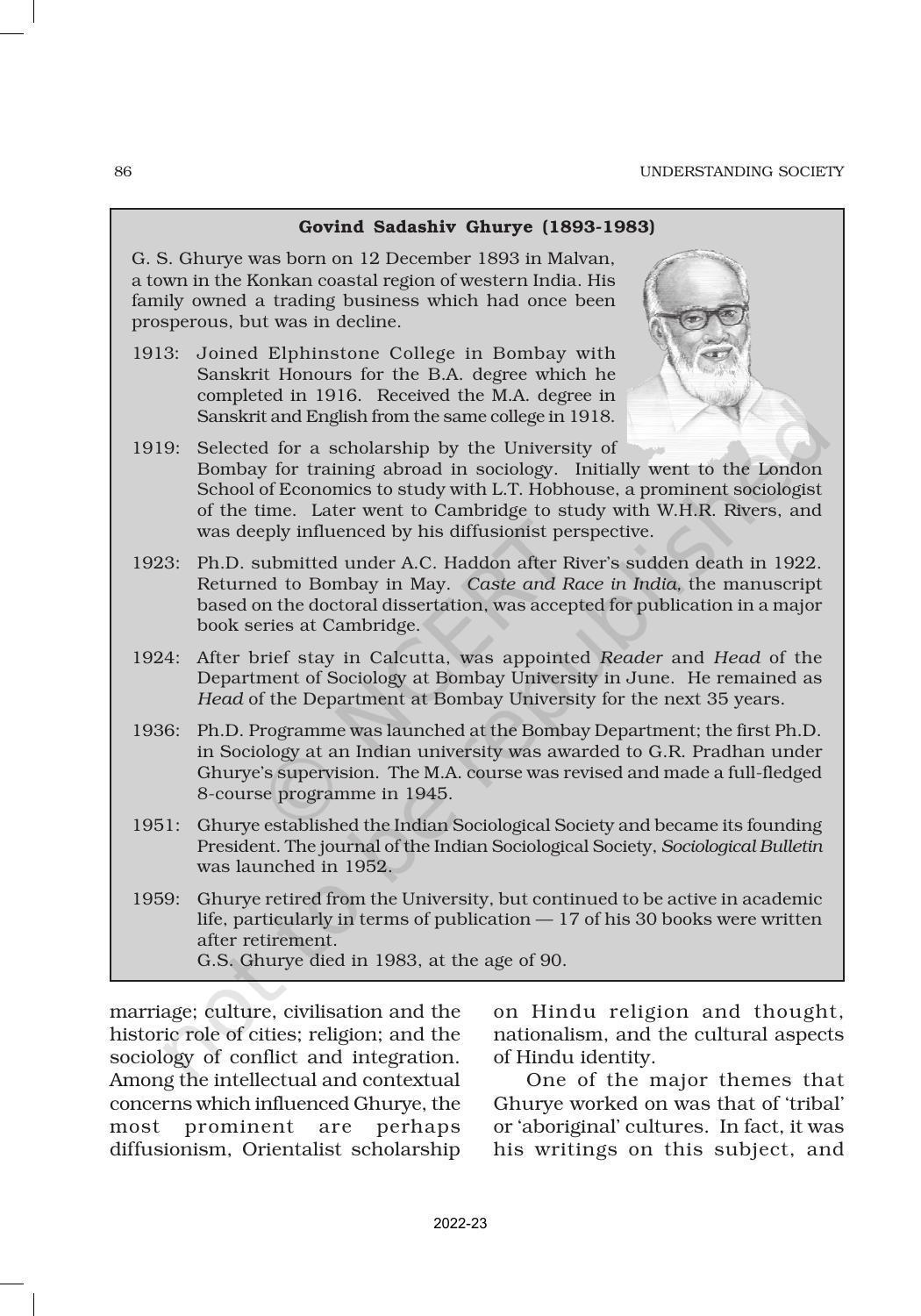 NCERT Book for Class 11 Sociology (Part-II) Chapter 5 Indian Sociologists - Page 4