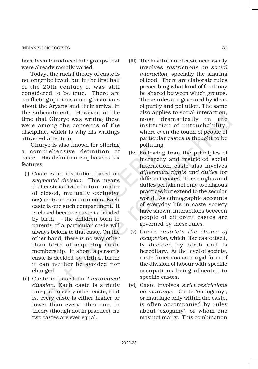 NCERT Book for Class 11 Sociology (Part-II) Chapter 5 Indian Sociologists - Page 7
