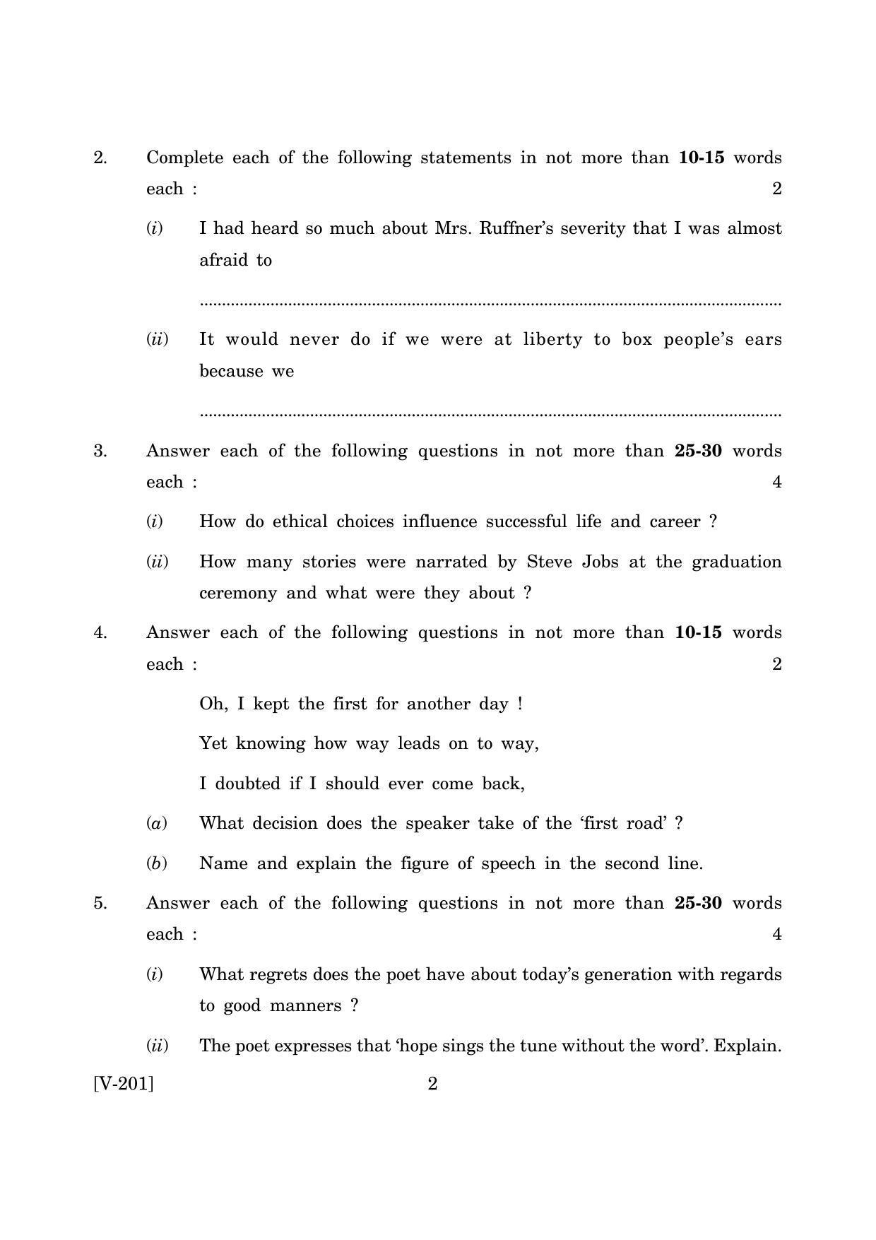 Goa Board Class 12 English Communication Skills  2019 (March 2019) Question Paper - Page 2