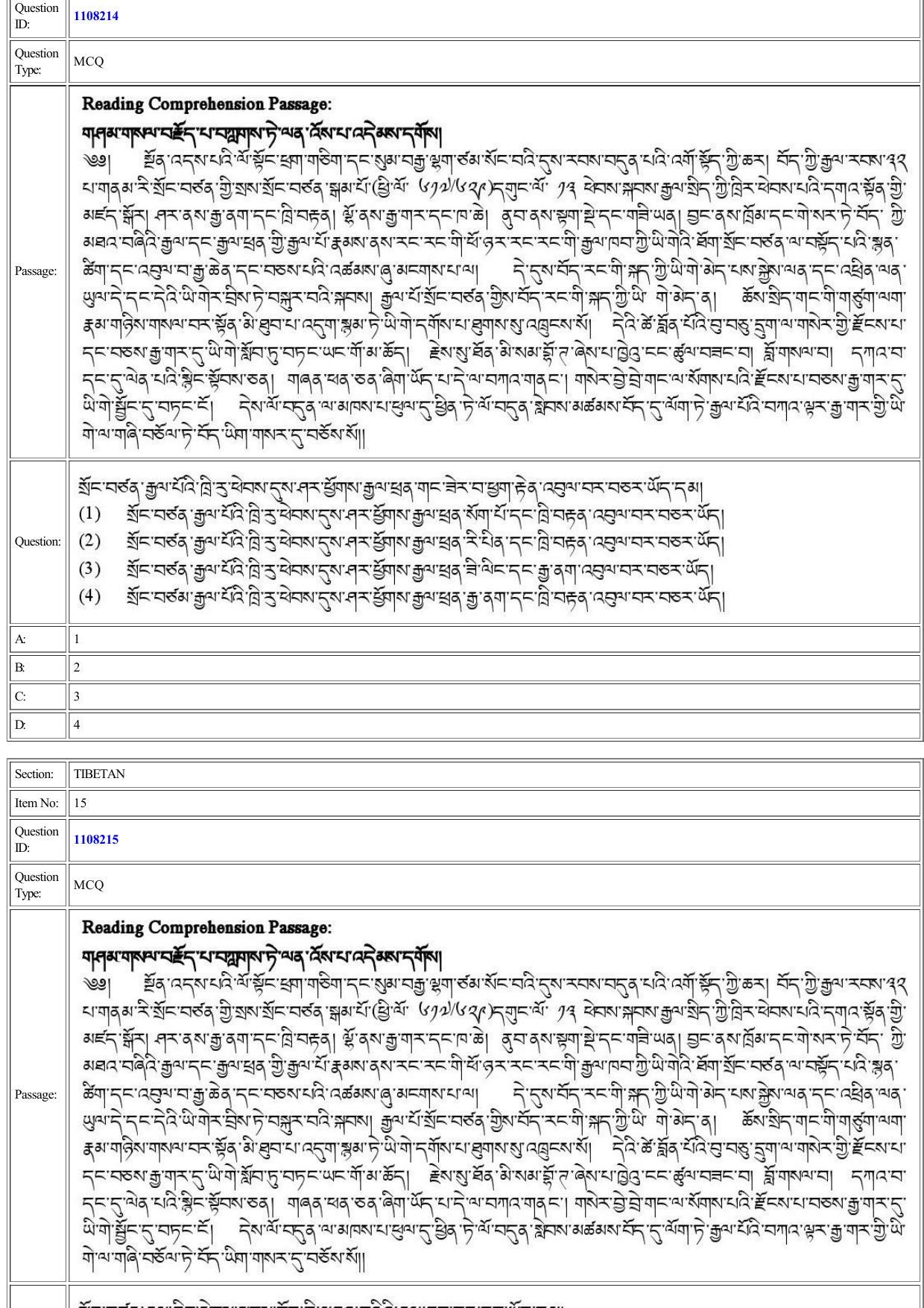 CUET 2022 Question Paper of Tibetan - Page 9
