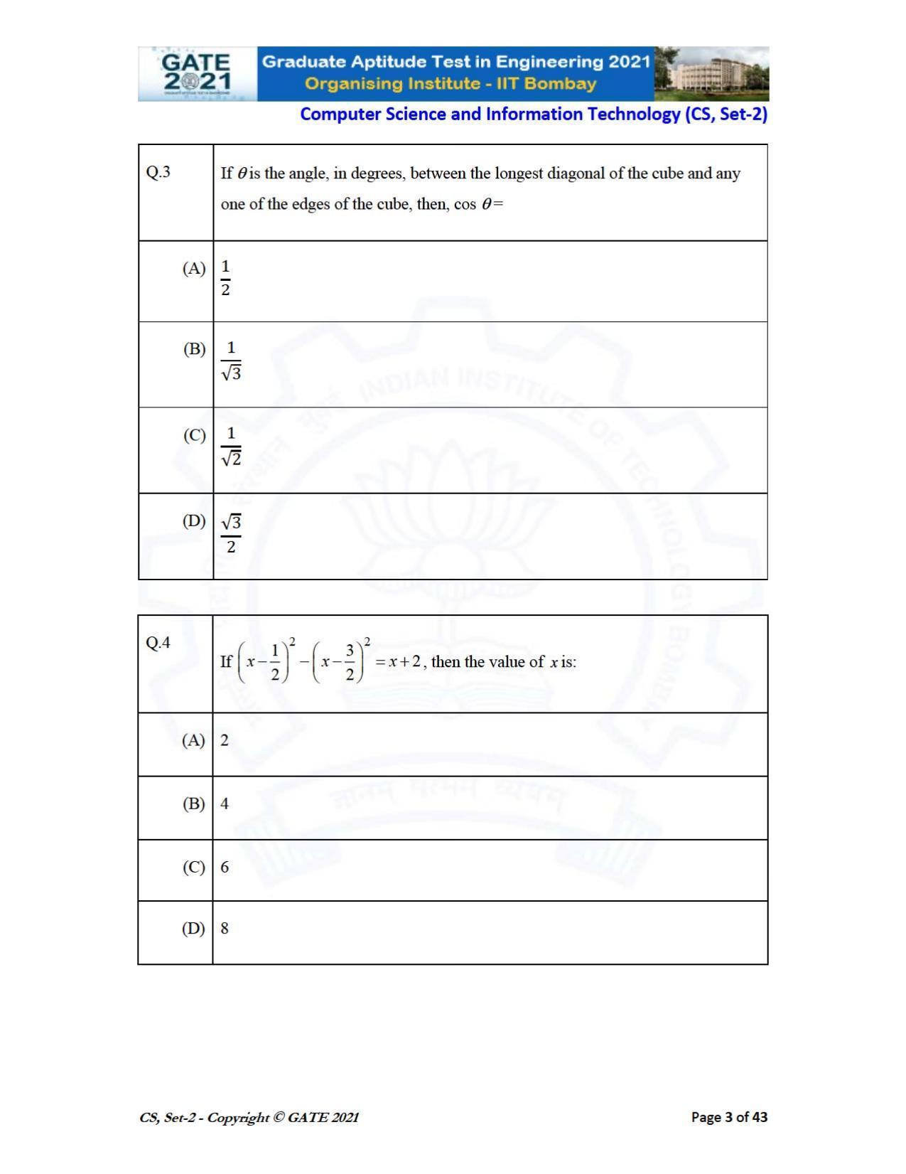GATE 2021 Computer Science & Information Technology (CS) Question Paper - Page 48