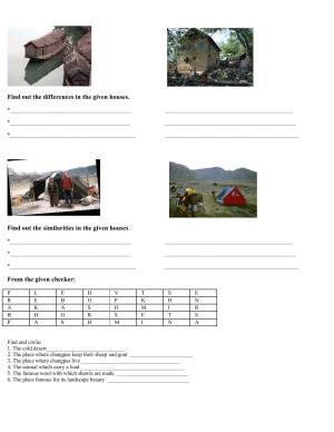 Worksheet for Class 5 Environmental Studies Heritage Assignment