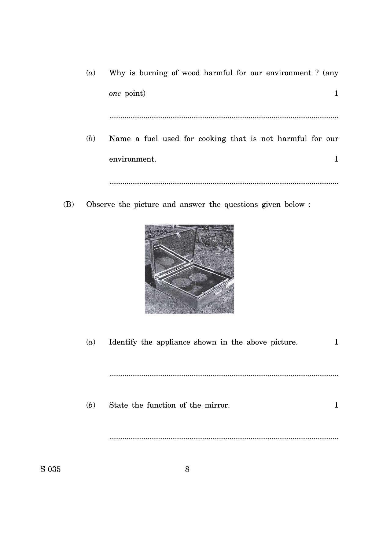 Goa Board Class 10 General Science Cwsn E English (March 2019) Question Paper - Page 8