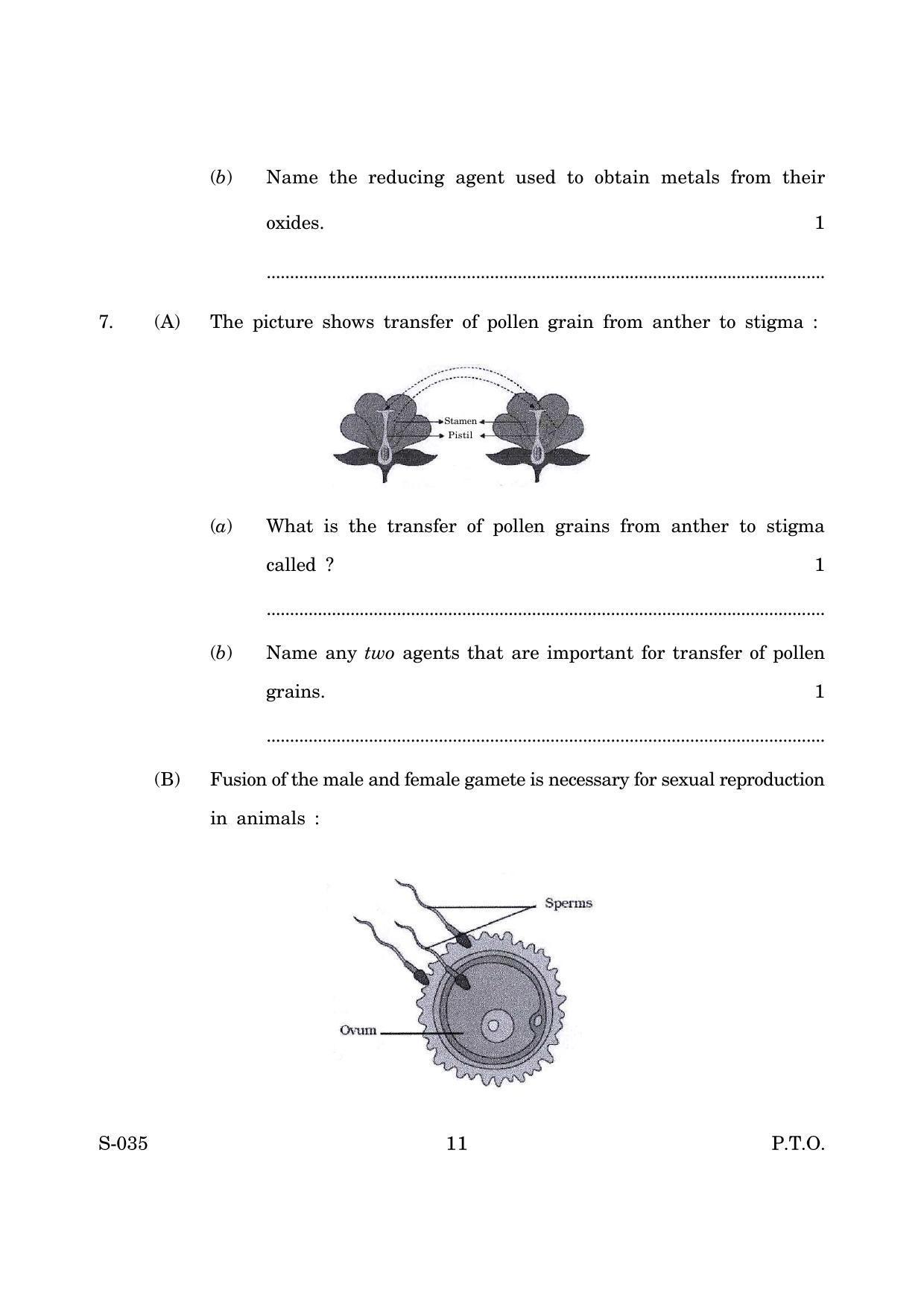 Goa Board Class 10 General Science Cwsn E English (March 2019) Question Paper - Page 11