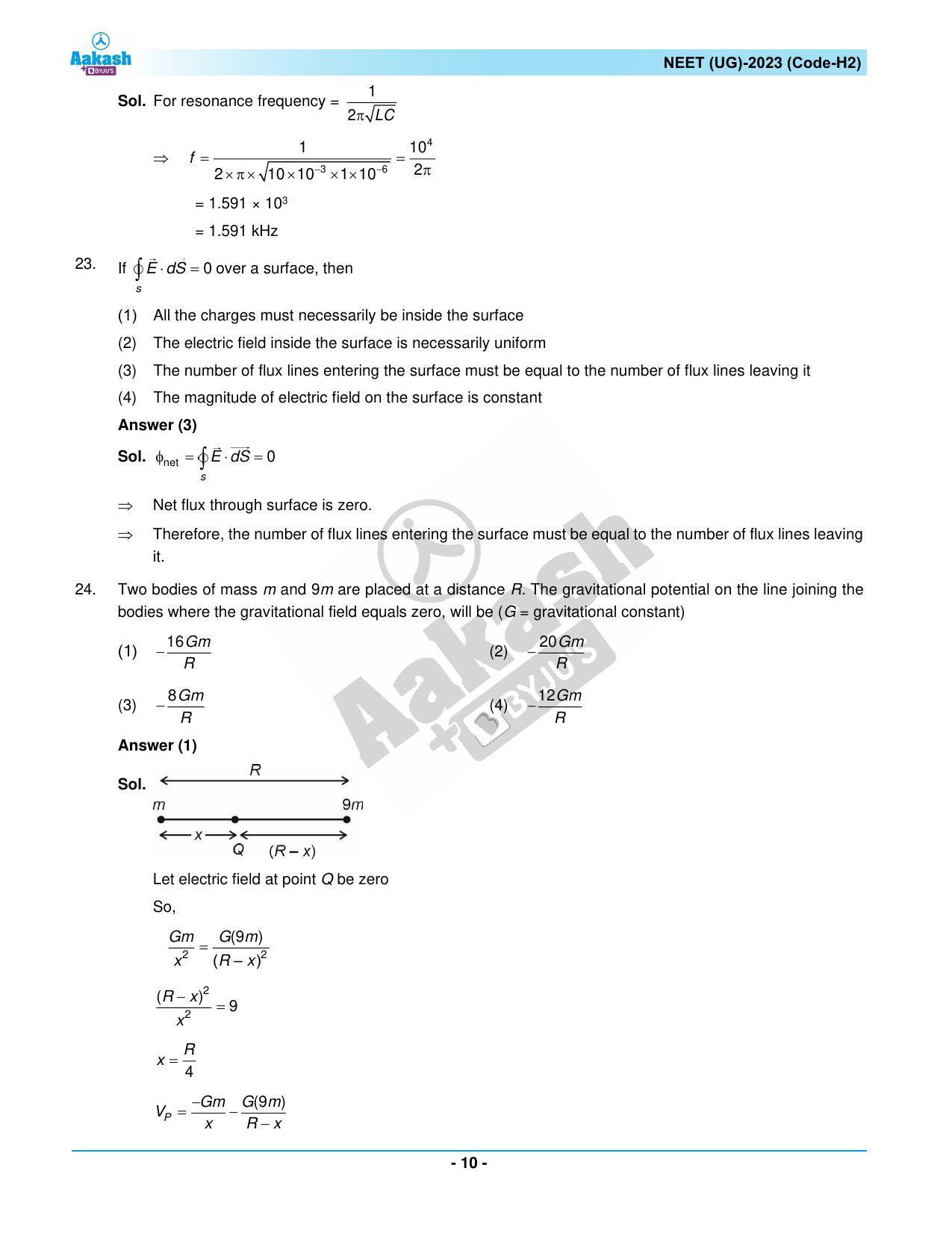 NEET 2023 Question Paper H2 - Page 10