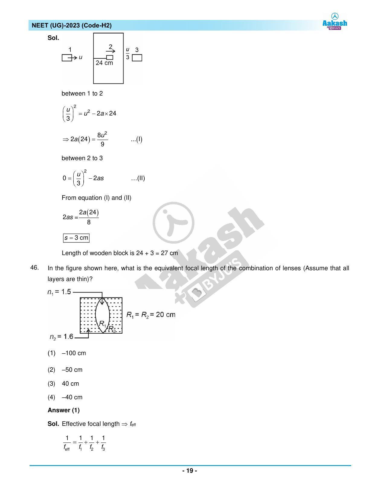 NEET 2023 Question Paper H2 - Page 19