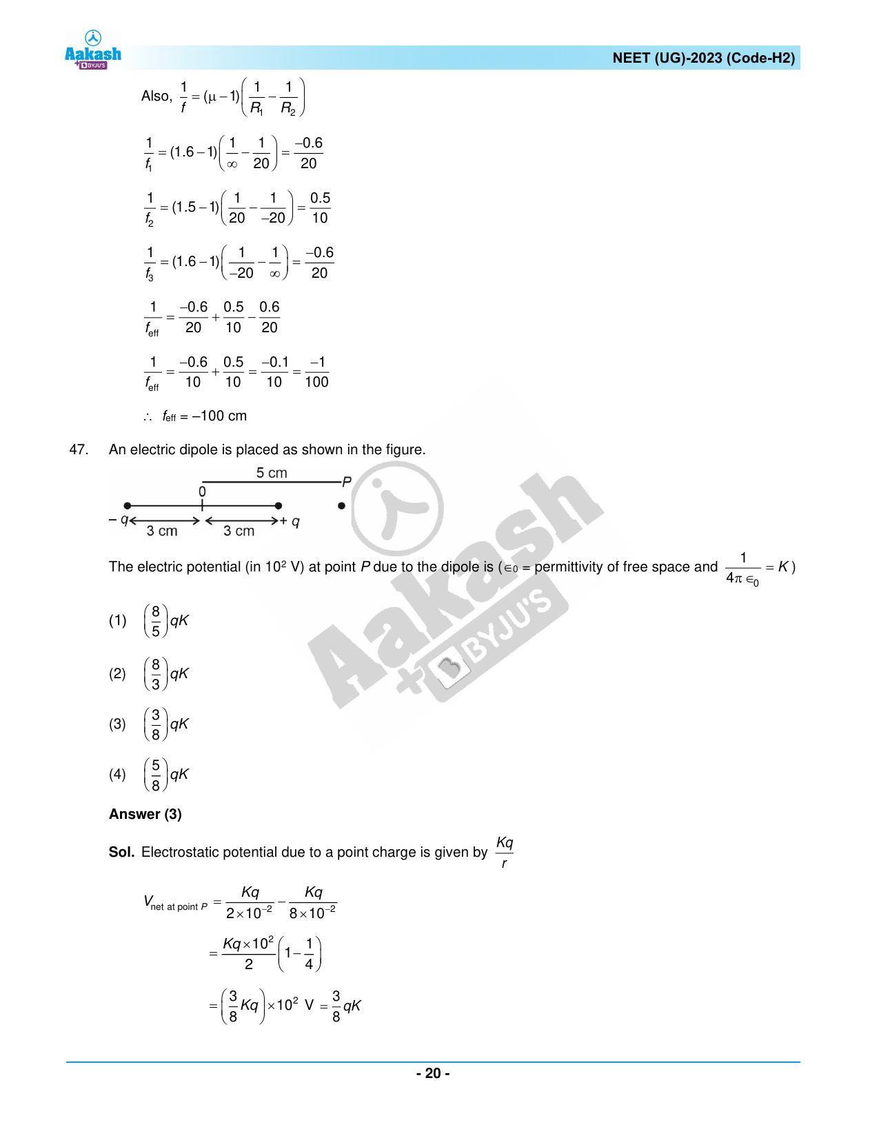 NEET 2023 Question Paper H2 - Page 20
