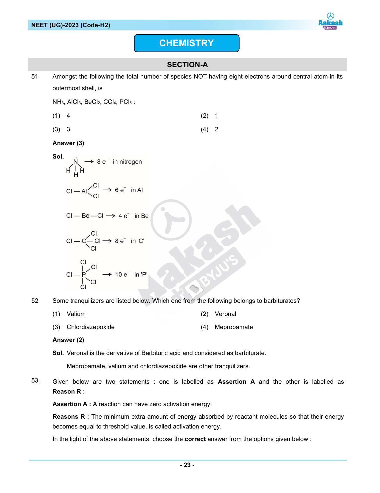 NEET 2023 Question Paper H2 - Page 23