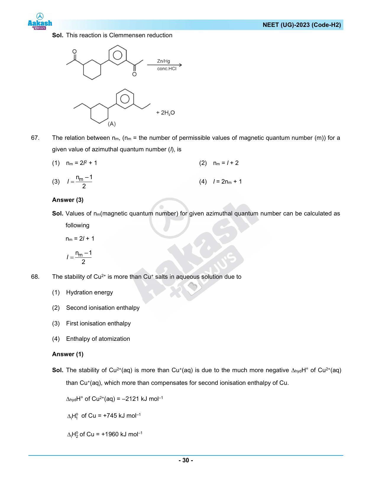 NEET 2023 Question Paper H2 - Page 30