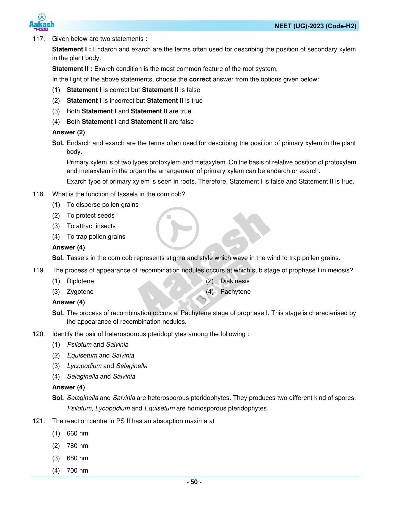 NEET 2023 Question Paper H2 - Page 50