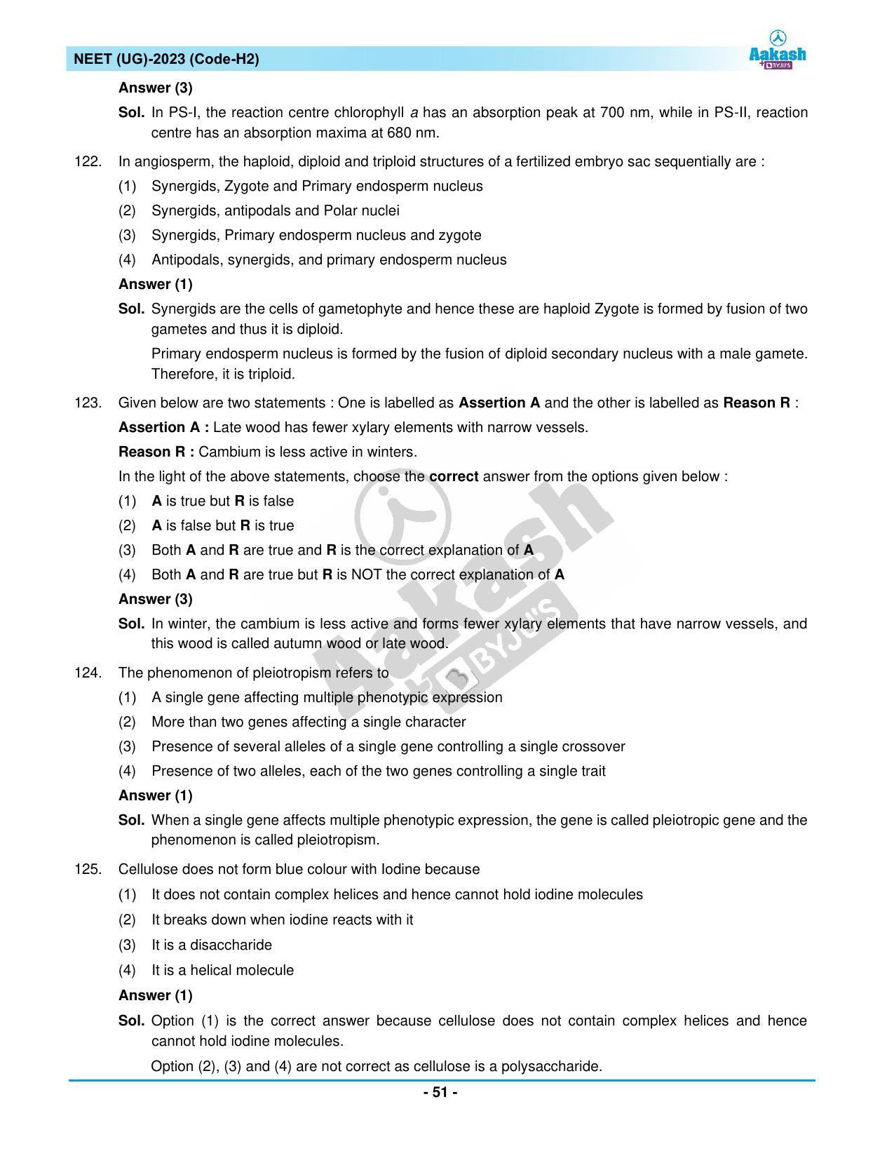 NEET 2023 Question Paper H2 - Page 51