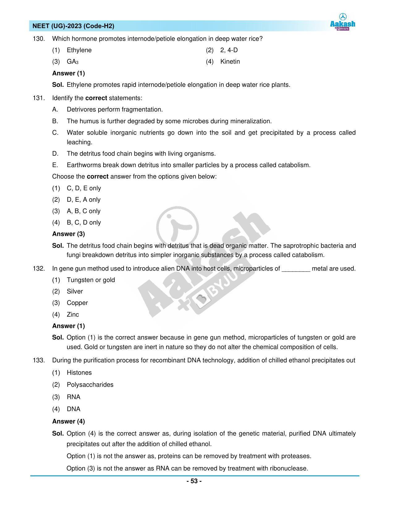 NEET 2023 Question Paper H2 - Page 53