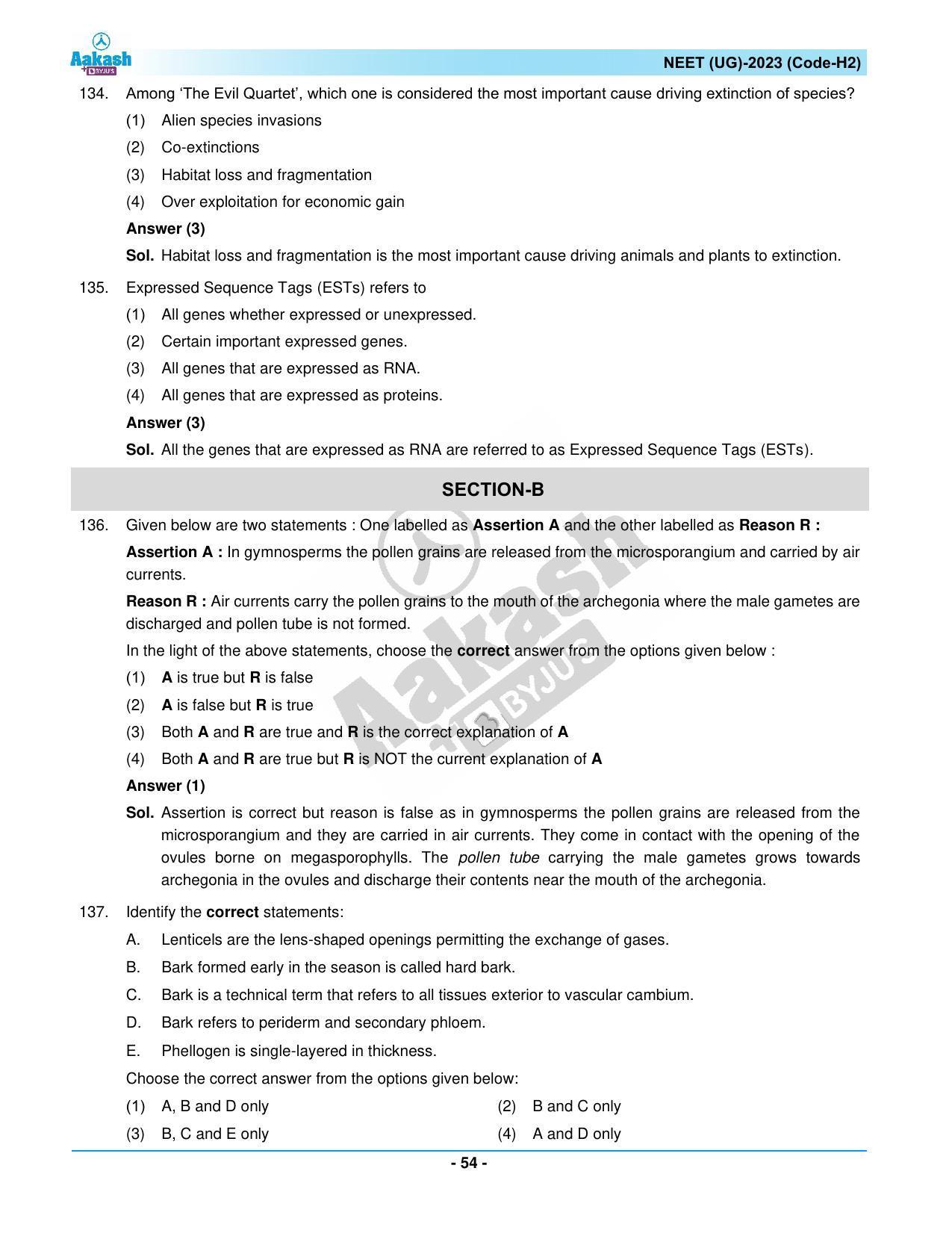 NEET 2023 Question Paper H2 - Page 54