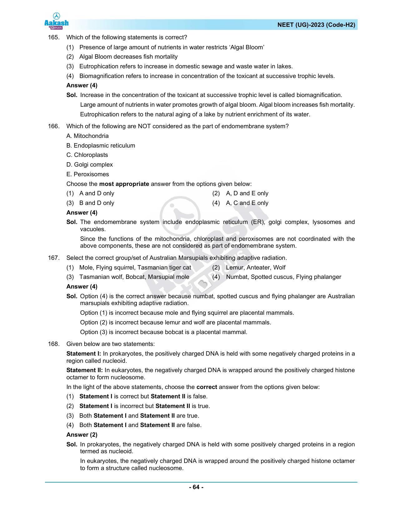 NEET 2023 Question Paper H2 - Page 64